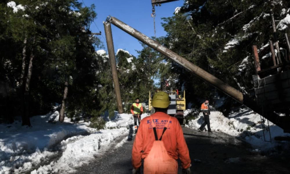 ΔΕΔΔΗΕ: Ολοκληρώνεται η αποκατάσταση της ηλεκτροδότησης -Σε ποιες περιοχές δεν έχει ακόμα ρεύμα